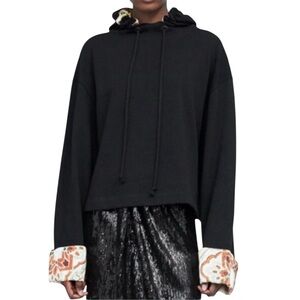 NWT Zara Chain Print Hooded Sweatshirt